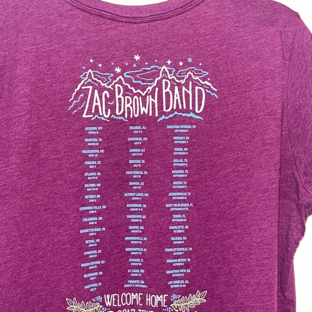 Rare Zach Brown Band Skull Tour Tee Shirt Size Xxl Gem